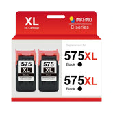 Compatible Canon PG-575XL High Capacity Black Ink Cartridge 2-Pack - 5437C001 INKFIND