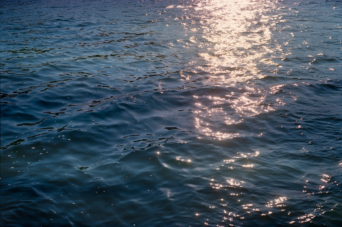 a body of water with ripples