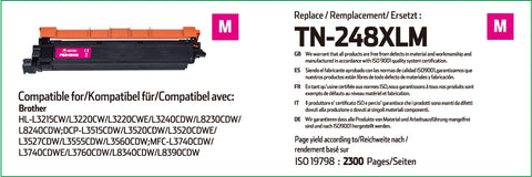 Compatible Brother TN-248XL Magenta Toner