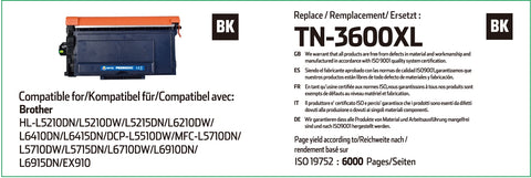 Compatible Brother TN-3600XL Toner Cartridge