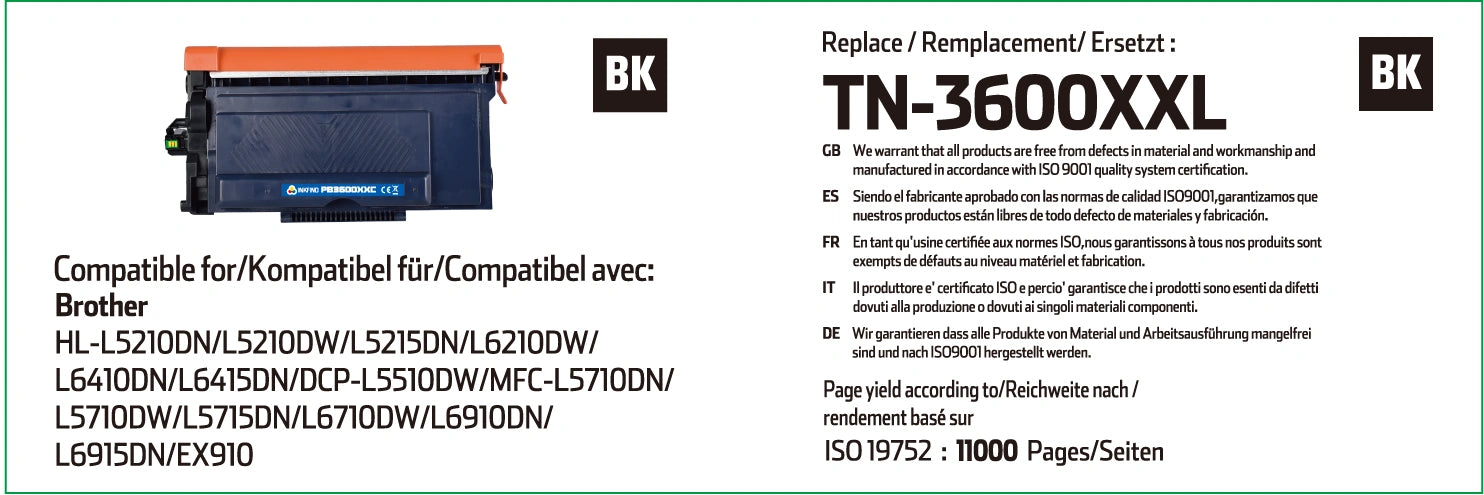 Compatible Brother TN-3600XXL Toner Cartridge