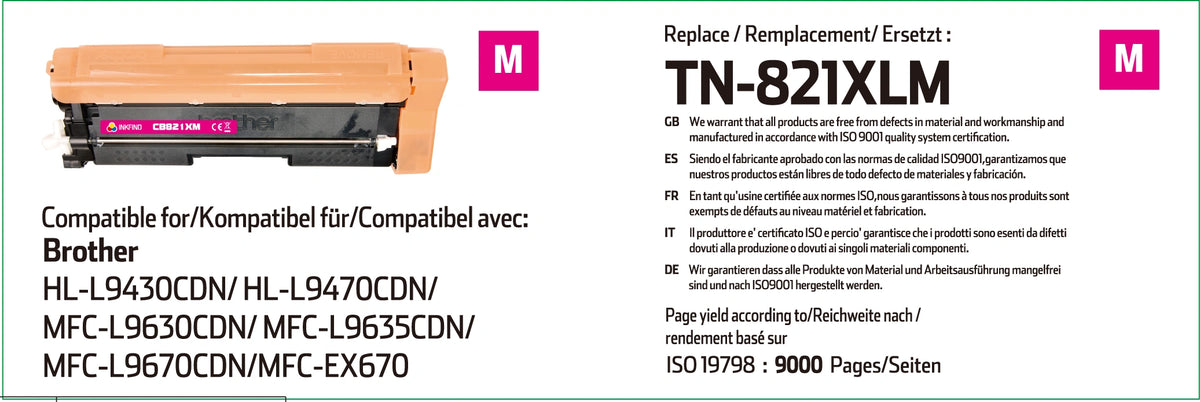 Compatible Brother TN-821XLC Toner
