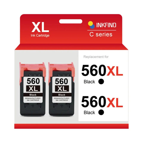 Compatible Canon PG-560XL High Capacity Black Ink Cartridge 2-Pack - 3712C001 INKFIND