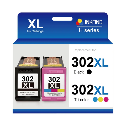 Compatible HP 302XL Black & Tri-Colour High Capacity Multipack - Full Set of 2 Ink Cartridges INKFIND