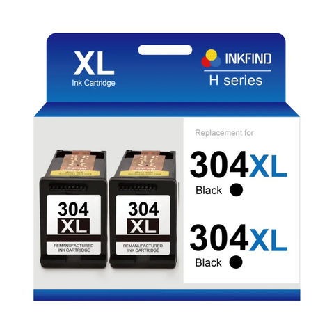 Compatible HP 304XL Black High Capacity Ink Cartridge 2-Pack (2 Black Cartridges) INKFIND