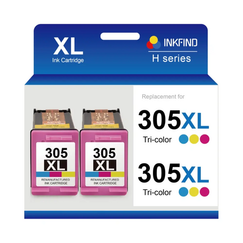 Compatible HP 305XL Tri-Colour High Capacity Ink Cartridge 2-Pack INKFIND