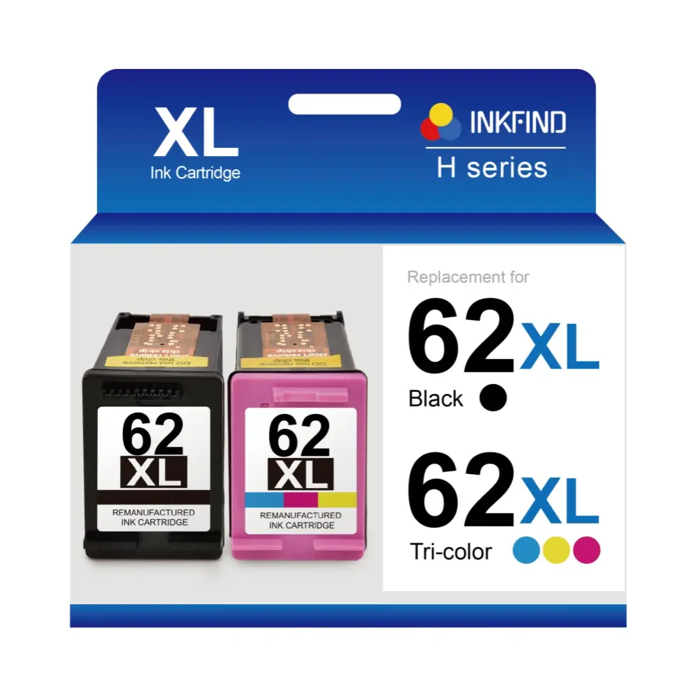 Compatible HP 62XL Black & Tri-Colour High Capacity Multipack INKFIND