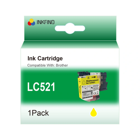 Compatible Brother LC521Y Yellow Ink Cartridge